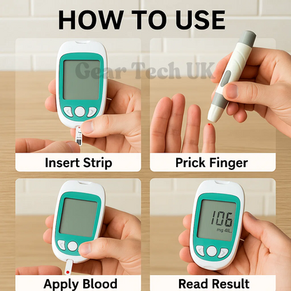 Multifunktionaler Analyzer Heimcholesterin-Testkit mit Lanzetten Harnsäuremessgerät Blutzuckermessgerät