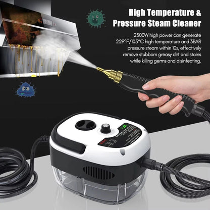 2500w Dampfreiniger Mit Hochdruck - 6 Stufen Für Zuhause Und Küche
