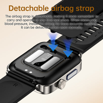 Hochpräzise Airbag-Blutdruck-Smartwatch ECG-Herzfrequenz-Blutzucker Harnsäure Blutfette Blutsauerstoff Schlaf