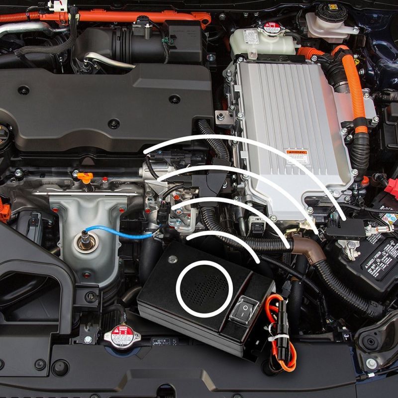 Ultraschall Auto-Nagerabwehr – Selbstbetriebenes Gerät gegen Mäuse, Ratten &amp; Eichhörnchen mit 12V Anschluss