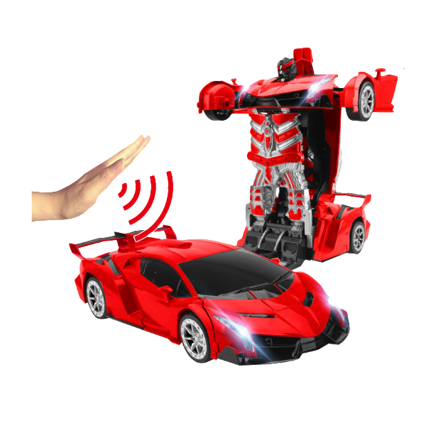 Ultra-Sensing RC Auto 2-in-1 – ferngesteuert, transformierbar zum Roboter, 360° Drehung, LED-Lichter, 50m Reichweite