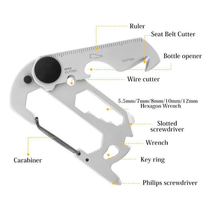 Multifunktionale EDC Gadgets Karabiner Notfallwerkzeug