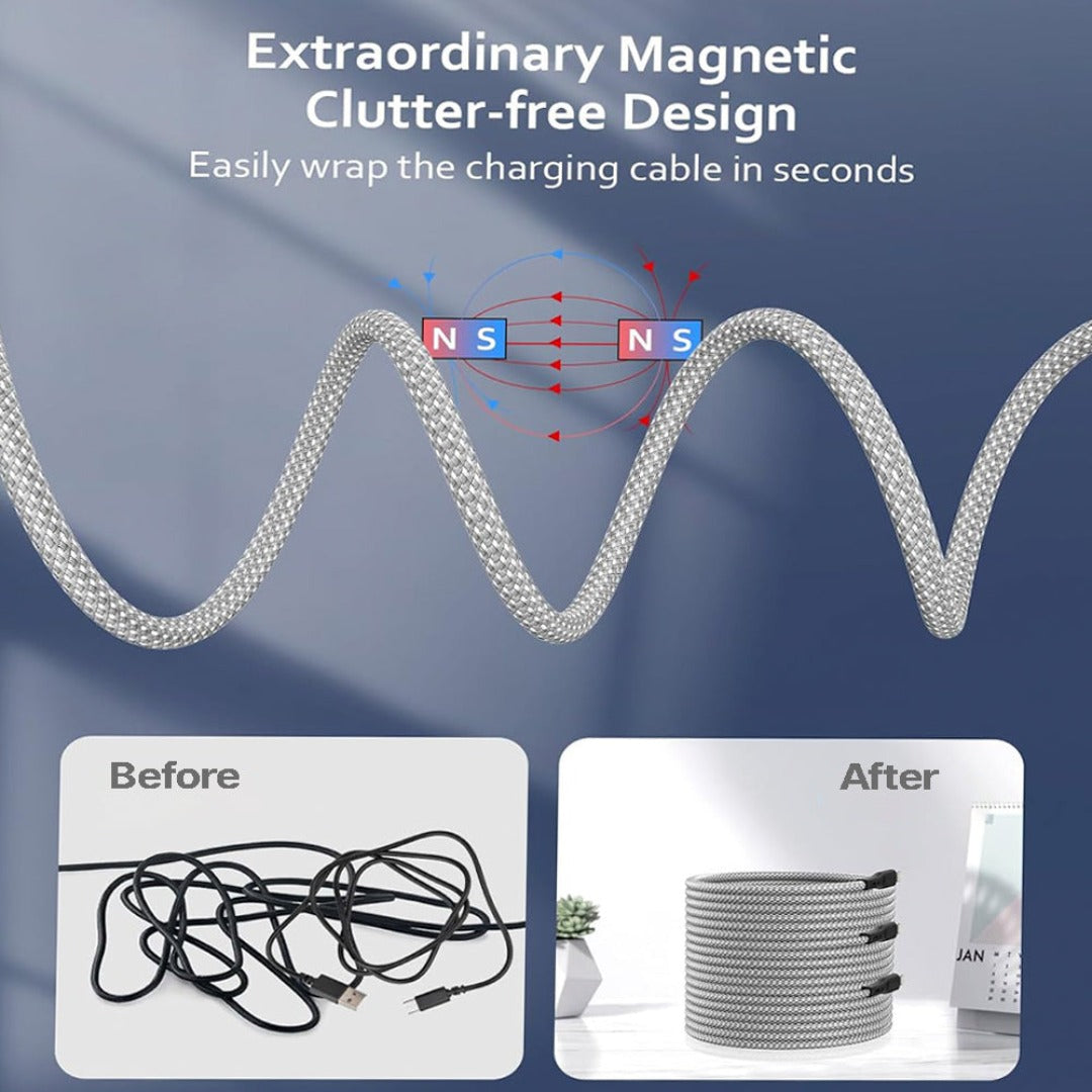 Magnetisches Kabel – organisiert