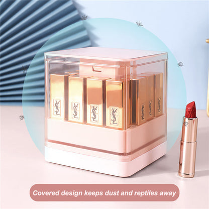 Pressendes Design - Transparente Kosmetik-Aufbewahrung mit Drehmechanismus