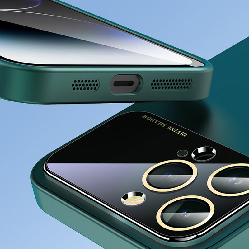 iPhone-Serie | Mattes Glas Case mit großem Fenster