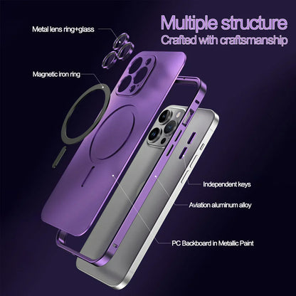 Einfaches Metall-Magnet-Handyhülle für iPhone
