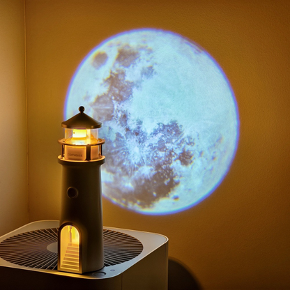 Zelara - Mondschein-Leuchtturm Projektionslampe Bluetooth-Lautsprecher