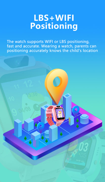 Smartwatch Für Kinder Telefon GSM GPS SIM Alarm Kamera SOS Kinderuhr Mit GPS Für Jungen Mädchen