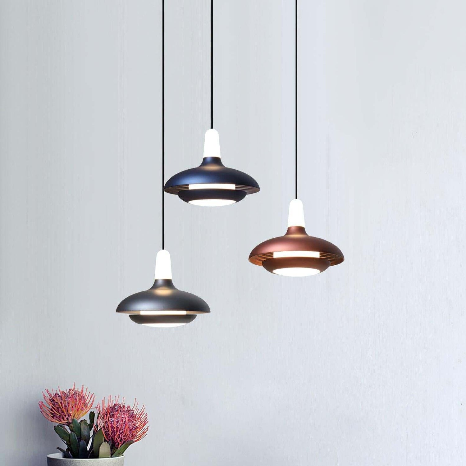Moderne LED Pendelleuchte, Aluminium, 18cm