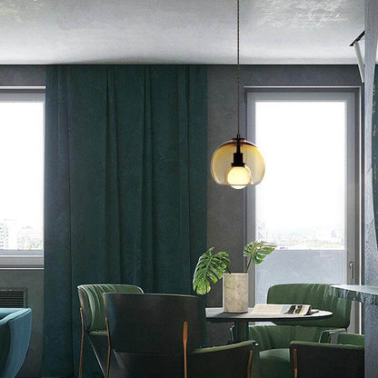 Moderne Pendelleuchte - Metall &amp; Glas