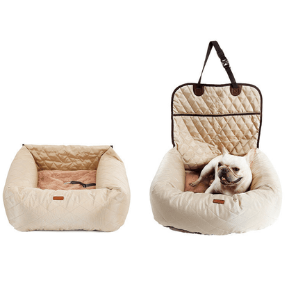 Hunde-Autositz &amp; Reisebett - Sicher &amp; Komfortabel