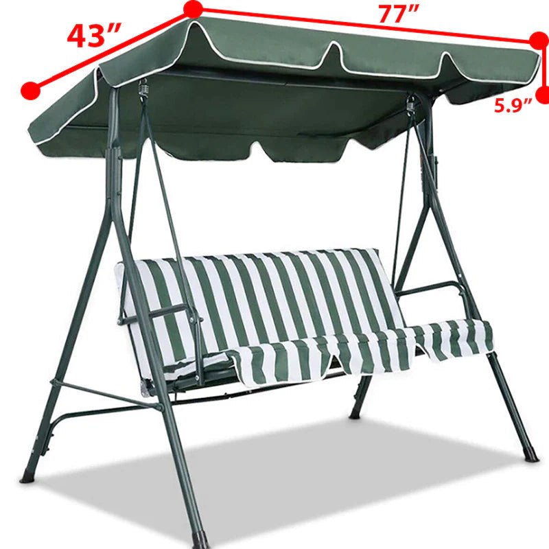 77&quot;X43&quot; Patio Outdoor Garten Schaukel 300D Sonnendach Ersatz Veranda Oberteil Abdeckung Sitz