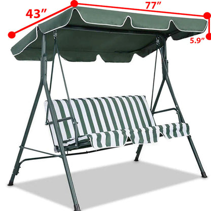 77&quot;X43&quot; Patio Outdoor Garten Schaukel 300D Sonnendach Ersatz Veranda Oberteil Abdeckung Sitz