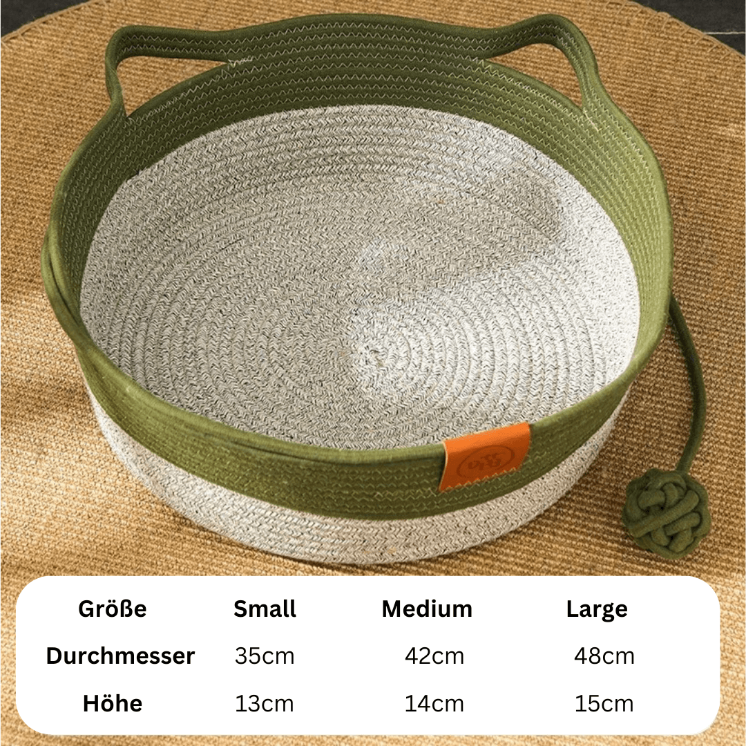 Kuscheliges Katzenbett aus Baumwolle - Handgewebt