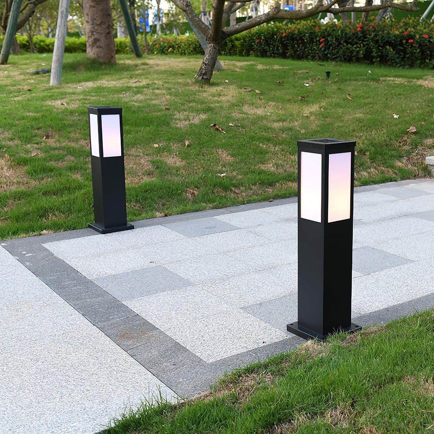 Moderne LED Pollerleuchte Außen Garten