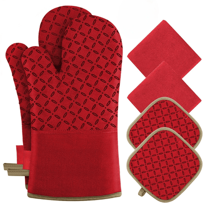 6-teiliges Hitzebeständiges Ofenhandschuh-Set