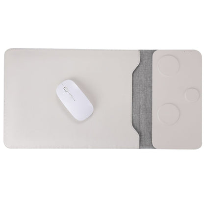 5-in-1 Laptop-Hülle aus veganem Leder mit kabellosem Ladegerät für iPhone, AirPods und Apple Watch – Mauspad &amp; Schnellladung