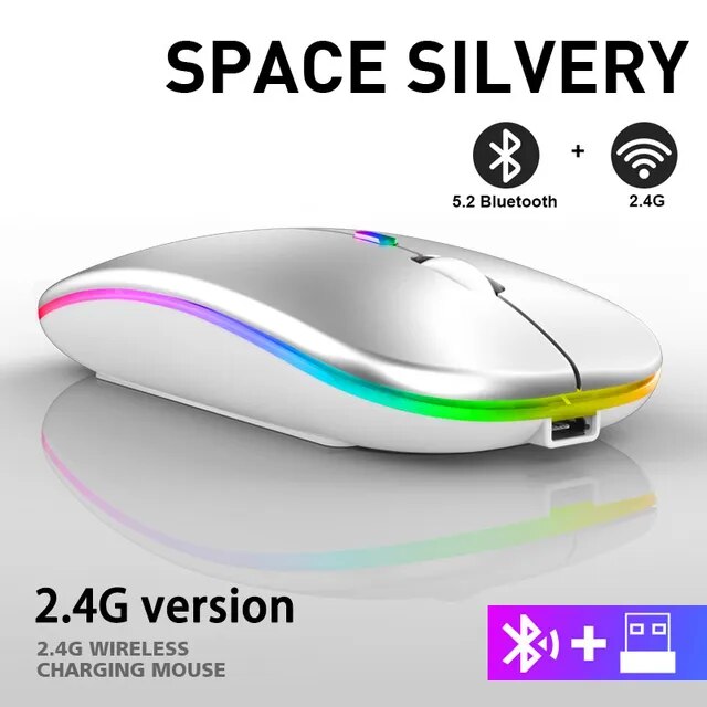 Zelara™ Kabellose LED-Maus | Wiederaufladbare Bluetooth-Maus