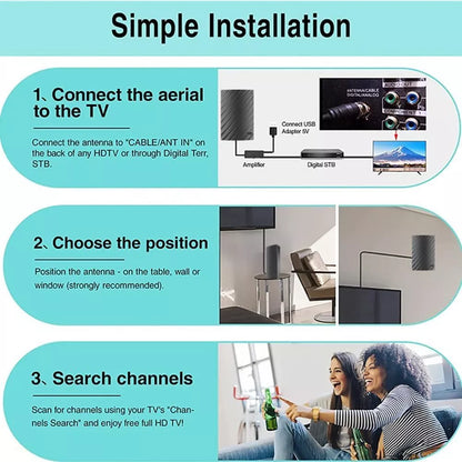 Langstrecken Innen HDTV 4K Digitale Antenne 600 Meilen