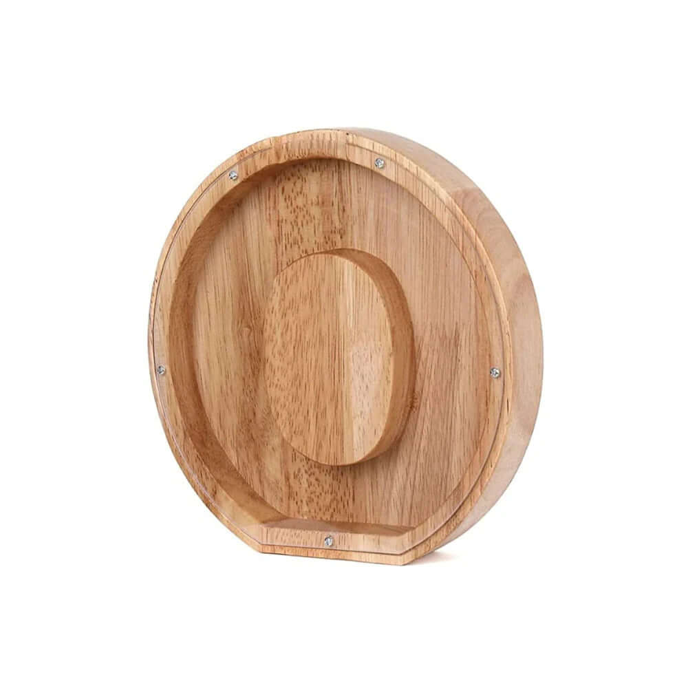 Holz Sparschwein mit Sichtfenster - Alphabet-Design