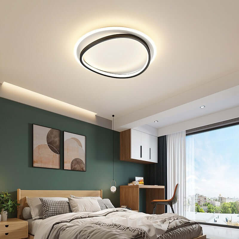 Moderne LED-Deckenleuchte Schwarz-Gold