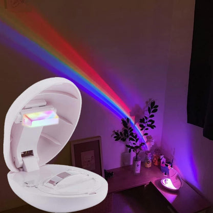 Eierförmige Regenbogenprojektion Lampe – LED-Nachtlicht mit 3 Modi für Kinderzimmer &amp; Traumhafte Wohnkultur Geschenk