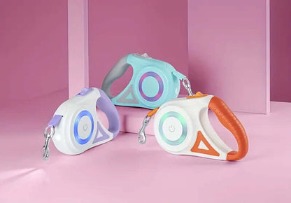 LED Hundeleine mit Taschenlampe, 5m, Leucht-Leine