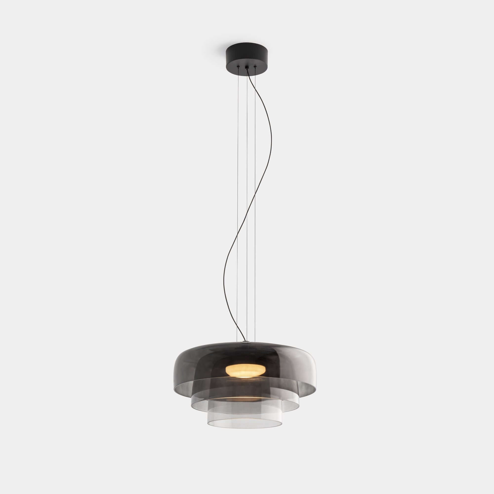 Elegante Glas-Pendelleuchte mit LED