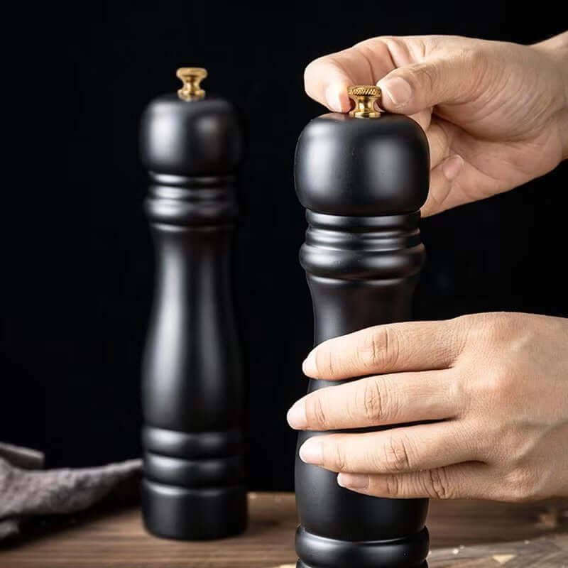Holz Gewürzmühlen Set - Manuelle Salz &amp; Pfeffermühle