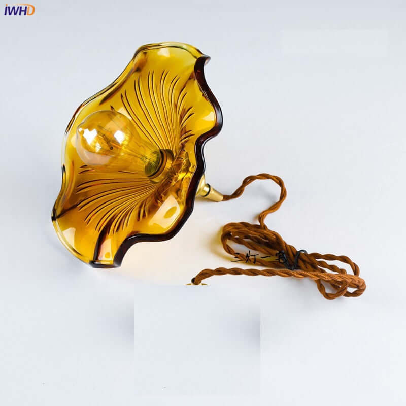 LED-Hängeleuchte, Buntglas &amp; Kupfer - Modernes Design