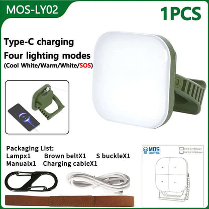 80W LED Solar Campinglampe mit Magnet &amp; Zoom