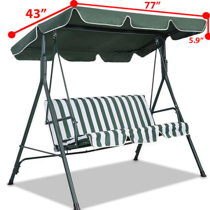 77&quot;X43&quot; Patio Outdoor Garten Schaukel 300D Sonnendach Ersatz Veranda Oberteil Abdeckung Sitz