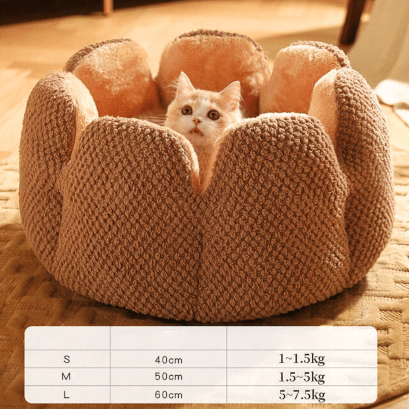 Kuscheliges Blüten-Haustierbett für Katzen &amp; Hunde