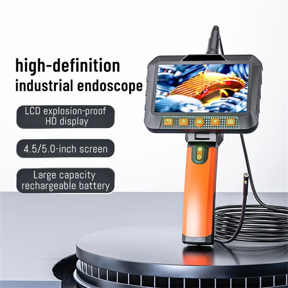 VISHRT T27 Handheld Endoskop - Dual-Kamera, 5 LCD, 1080P HD, 7mm, 5-6 Std Batterie