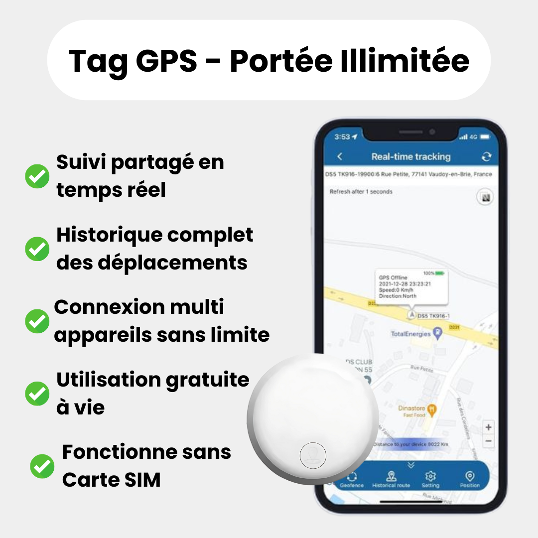 GPS-Tracker für Kinder ohne Abonnement - Sofortige Standortbestimmung auf Mobilgerät