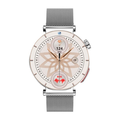 Fashion ECG|EKG Gesundheits Smart Call Damen Uhr Körperfett(BMI) Blutzucker Harnsäure und Lipid Überwachung