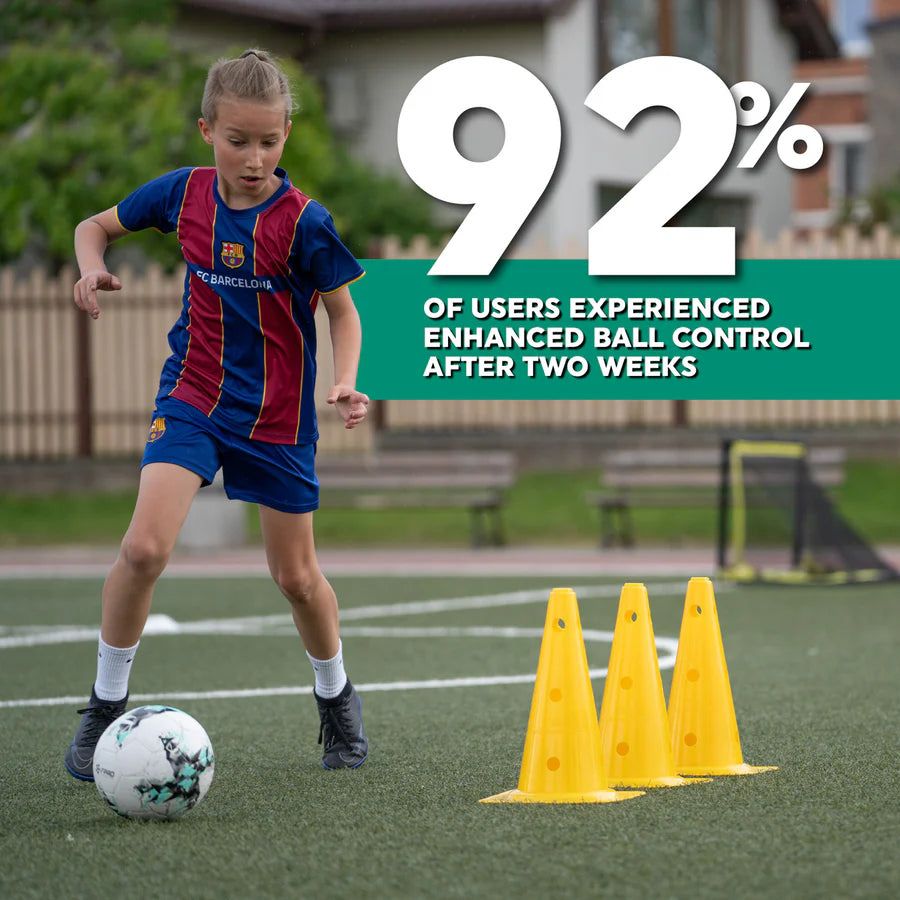 Football Pro Trainingsmat | Rutschfest, 2x2m Fläche &amp; Video-Programm zur Fähigkeitsverbesserung und Heimtraining