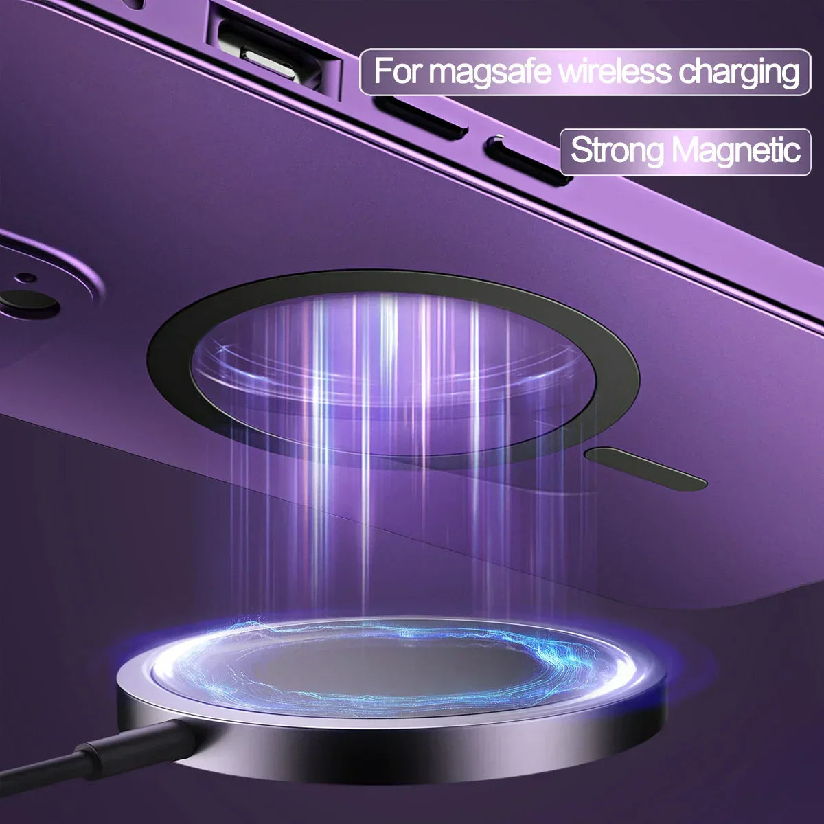Einfaches Metall-Magnet-Handyhülle für iPhone