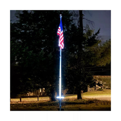 Flagpole Solarlicht 4640 Lumen 12000mAh Wiederaufladbare Batterie Flaggenmastlicht Solarbetrieben 32 Hellste LED Außen wasserdicht Passt für einen Durchmesser von 2-6 Zoll Flaggenmasten Arbeitet bis zu 16 Stunden Flaggenlichter