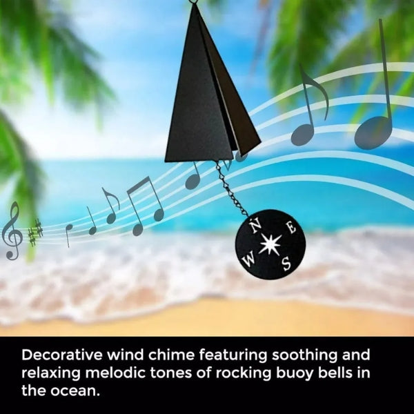 Wetterfeste Windglocke aus Cor-Ten-Stahl – Rostpatina, Außenbereich, 30 cm