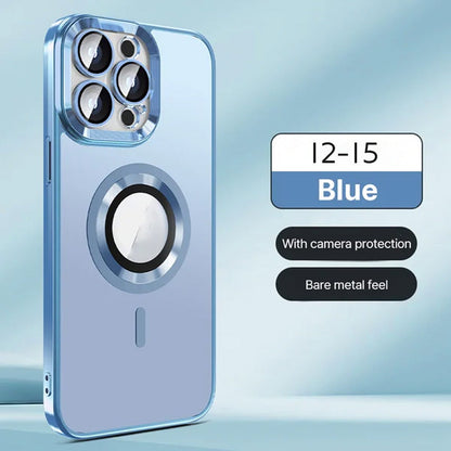 Elektroplattierter frostiger magnetischer Handyhülle mit vollem Kameraschutz