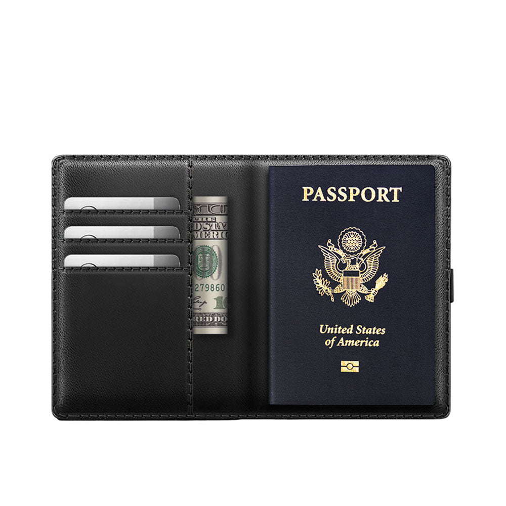 Premium Leder AirTag Reise-Wallet