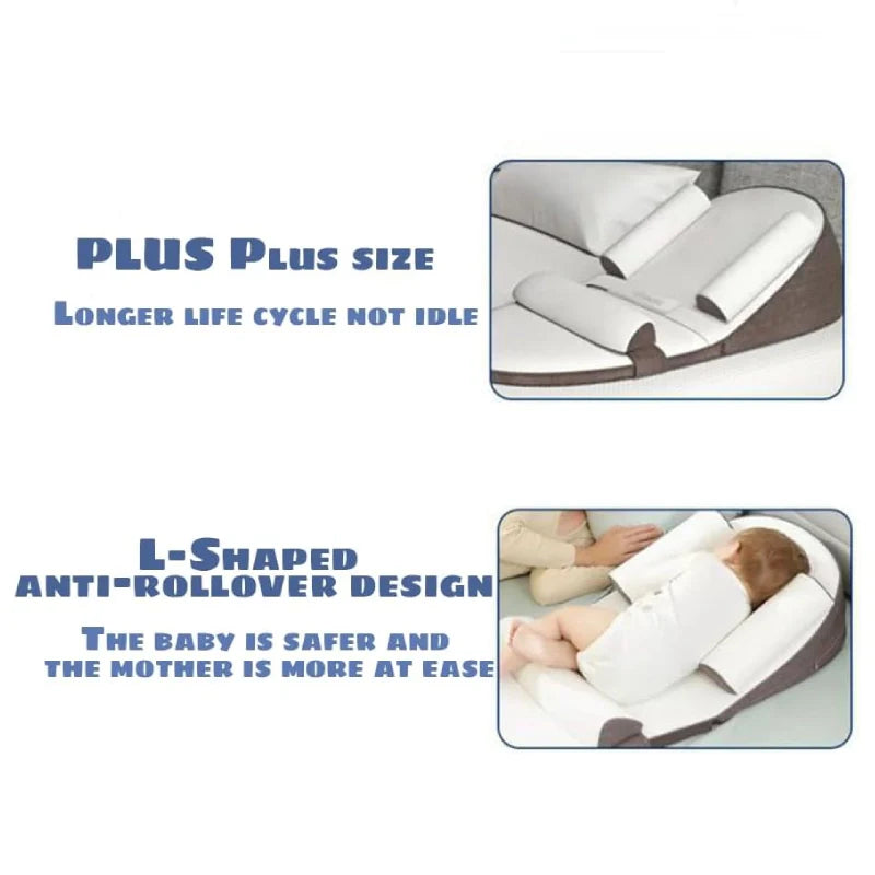 Baby Wedge Seitenschläferkissen Bett Reflux Anti-Roll Neugeborenenbett