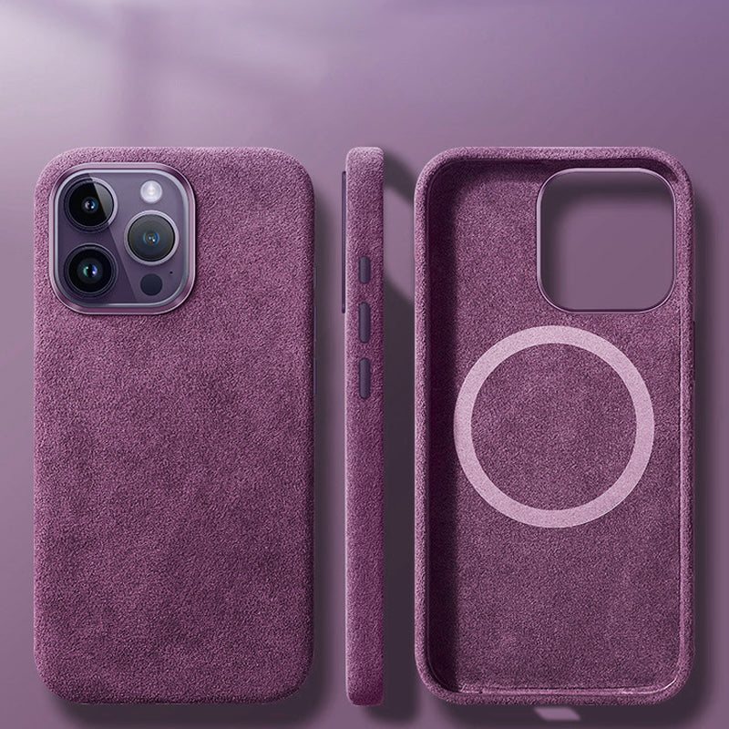 Italienische Alcantara Magnetische Hülle für Iphone