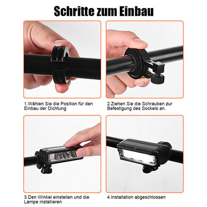 Ultra-Hell Wiederaufladbares LED Fahrradlicht – 900 Lumen Fahrradscheinwerfer für nächtliches Fahren