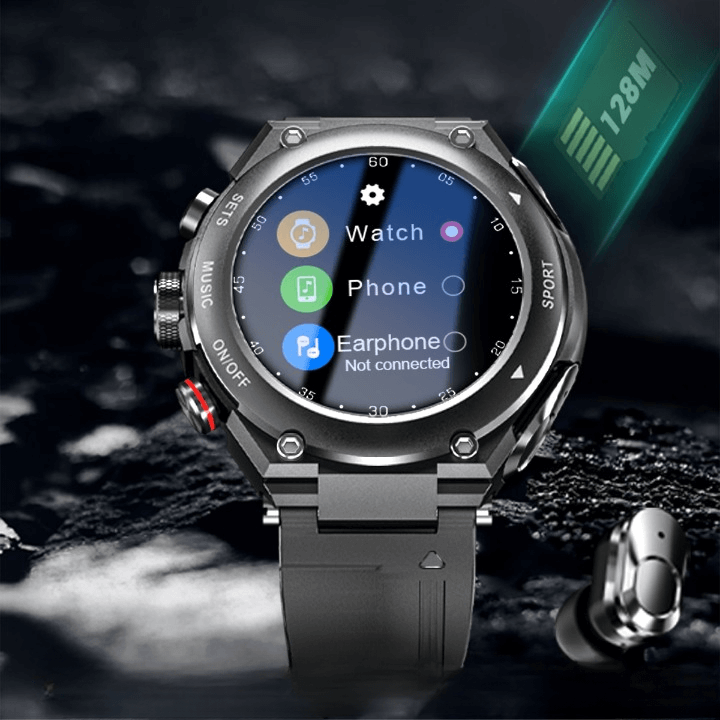 Smartwatch mit Ohrhörer - Fitness Tracker &amp; Gesundheitsmonitor