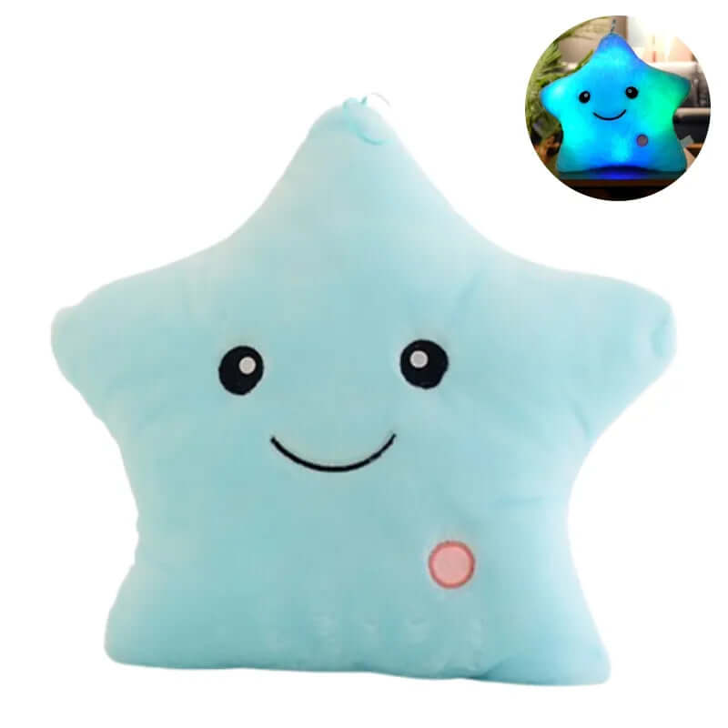 Kinder LED Sternkissen - Nachtlicht &amp; Kuschelfreund