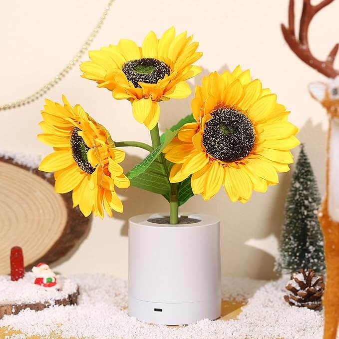 LED Sonnenblumenlampe Stimmungslicht Dekoleuchte