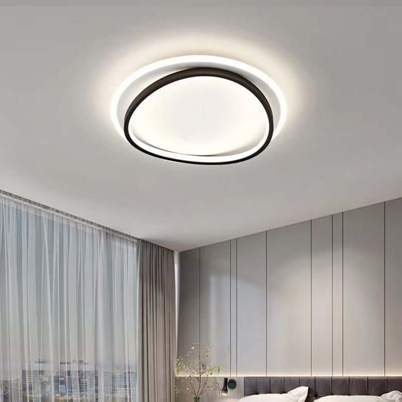 Moderne LED-Deckenleuchte Schwarz-Gold