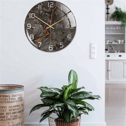Elegante Wanduhr mit Marmor-Optik 30cm